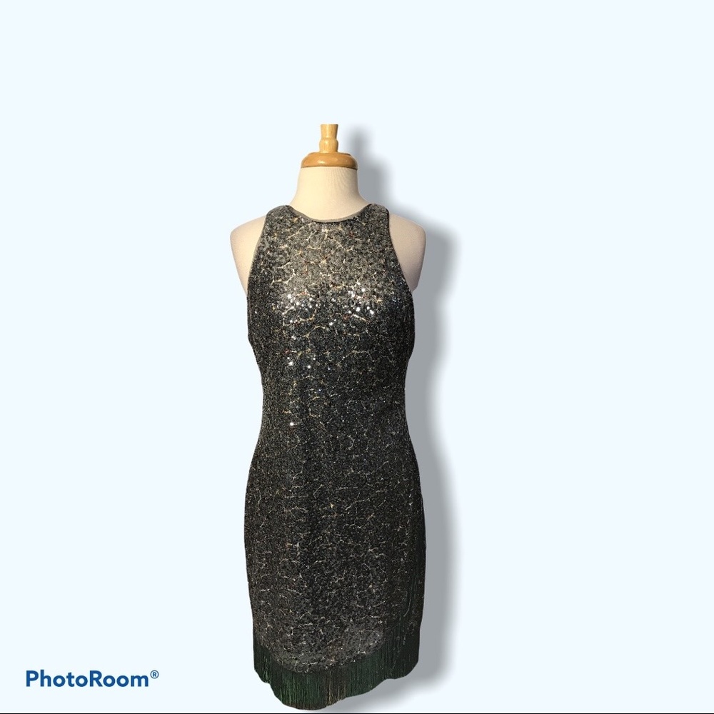 🆕 Betsy & Adams Silver Sequin Dress size 14
